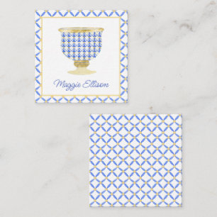 Chinoiserie Watercolor Chic Vase Gift Enclosure Card