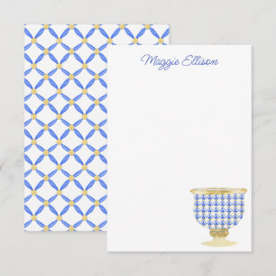 Chinoiserie Watercolor Chic Vase Thank You Card