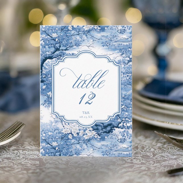 Chinoiserie Wedding Pattern Table Numbers ID1094 (Creator Uploaded)