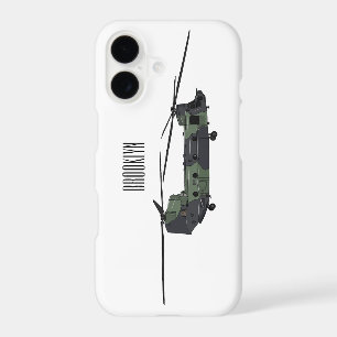 Chinook army helicopter cartoon illustration
