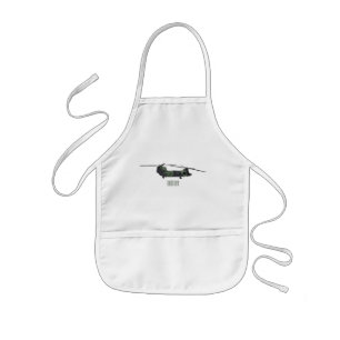 Chinook army helicopter cartoon illustration kids apron