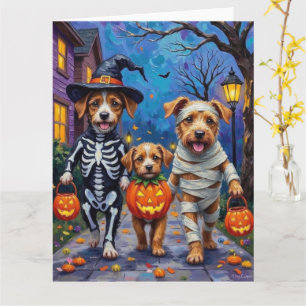 Chinook Dogs Trick-or-Treating Halloween Costume Card