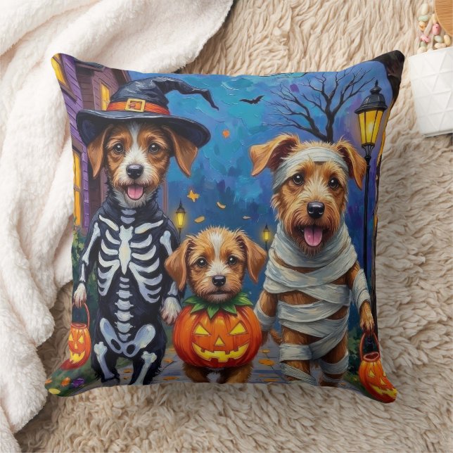 Chinook Dogs Trick-or-Treating Halloween Costume Cushion (Blanket)