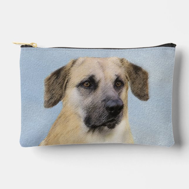 Chinook Drop Ear Painting Original Sled Dog Art Accessory Pouch (Front)