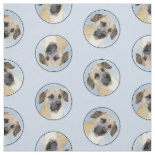 Chinook Drop Ear Painting Original Sled Dog Art Fabric