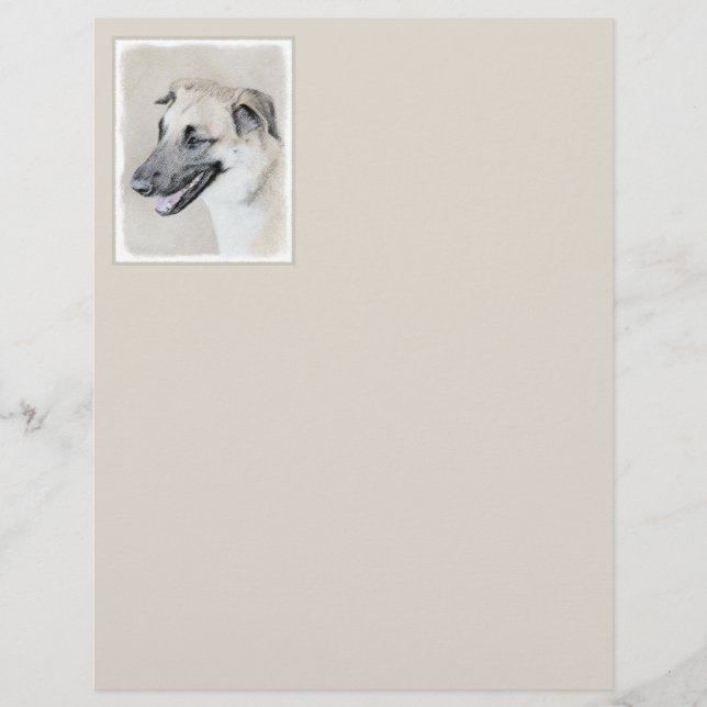 Chinook (Dropped Ears) Painting - Original Dog Art (Front)