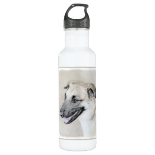 Chinook (Dropped Ears) Painting - Original Dog Art 710 Ml Water Bottle