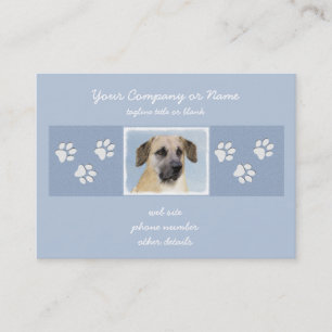 Chinook (Dropped Ears) Painting - Original Dog Art Business Card