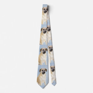 Chinook (Dropped Ears) Painting - Original Dog Art Tie