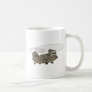Chinook Helicopter Cartoon Coffee Mug