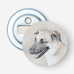 Chinook (Helicopter Ears) Painting - Dog Art Bottle Opener