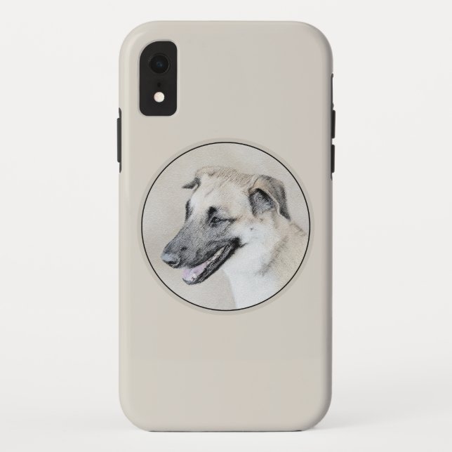 Chinook (Helicopter Ears) Painting - Dog Art Case-Mate iPhone Case (Back)