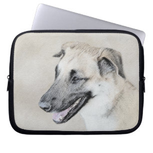Chinook (Helicopter Ears) Painting - Dog Art Laptop Sleeve