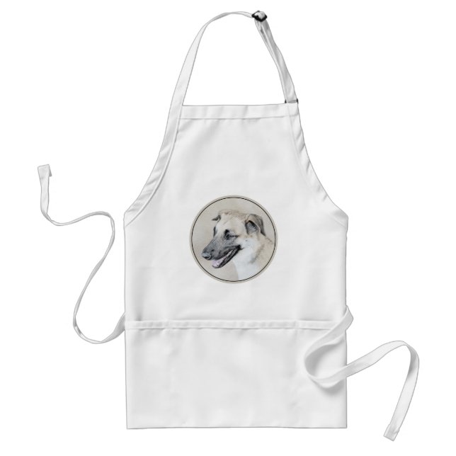 Chinook (Helicopter Ears) Painting - Dog Art Standard Apron (Front)