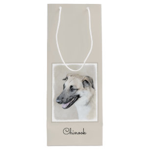 Chinook (Helicopter Ears) Painting - Dog Art Wine Gift Bag