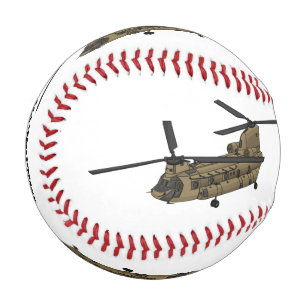 Chinook military helicopter illustration baseball