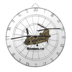 Chinook military helicopter illustration dartboard