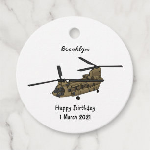Chinook military helicopter illustration favour tags