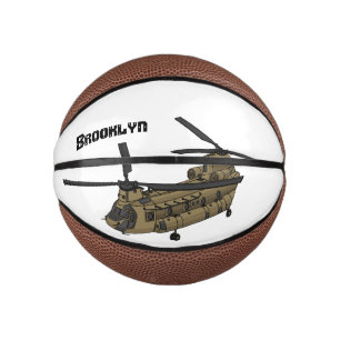 Chinook military helicopter illustration mini basketball