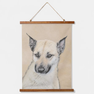 Chinook (Pointed Ears) Painting - Original Dog Art Hanging Tapestry