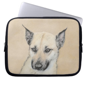 Chinook (Pointed Ears) Painting - Original Dog Art Laptop Sleeve