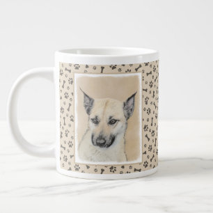 Chinook (Pointed Ears) Painting - Original Dog Art Large Coffee Mug