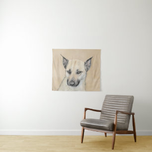 Chinook (Pointed Ears) Painting - Original Dog Art Tapestry