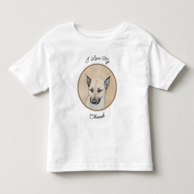 Chinook (Pointed Ears) Painting - Original Dog Art Toddler T-Shirt (Front)