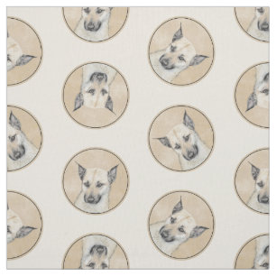Chinook Puppy Pointed Ears Painting Pet Dog Art Fabric