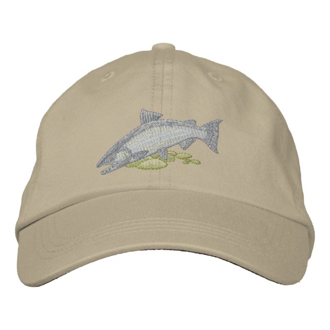 Chinook Salmon Embroidered Hat (Front)