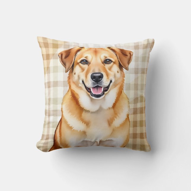 Chinook Watercolor Woven Texture Art Cushion (Front)