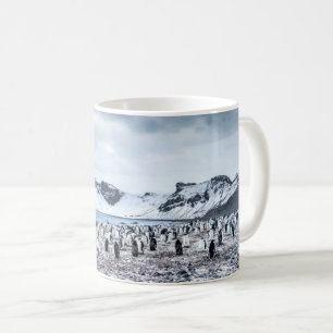 Chinstrap Penguin Colony Landscape Coffee Mug