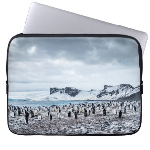 Chinstrap Penguin Colony Landscape Laptop Sleeve