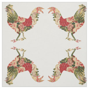 Chintz Chicken Combed Cotton Fabric