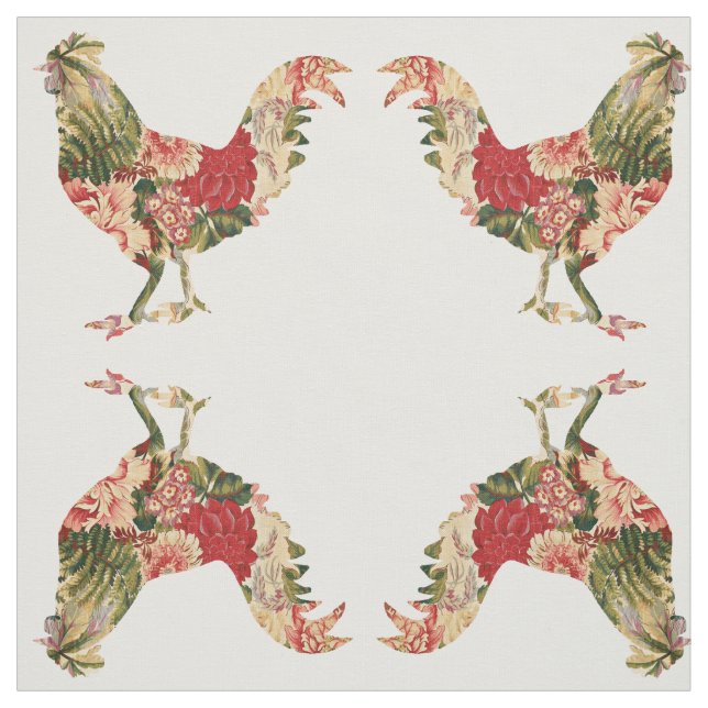 Chintz Chicken Combed Cotton Fabric (Swatch)
