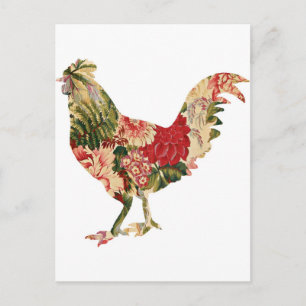 Chintz Chicken Postcard