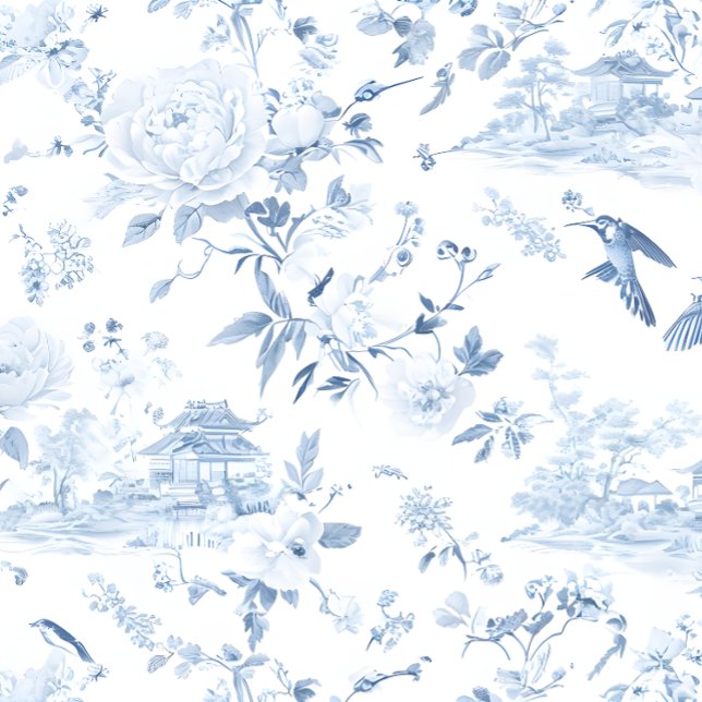 Chintz Chinoiserie Light Blue Decoupage paper.  Tissue Paper (Creator Uploaded)