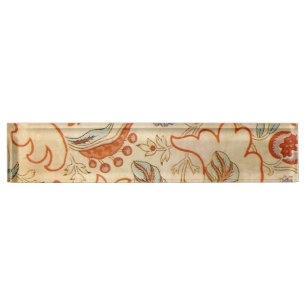 Chintz Paisley Antique Floral Pattern Nameplate