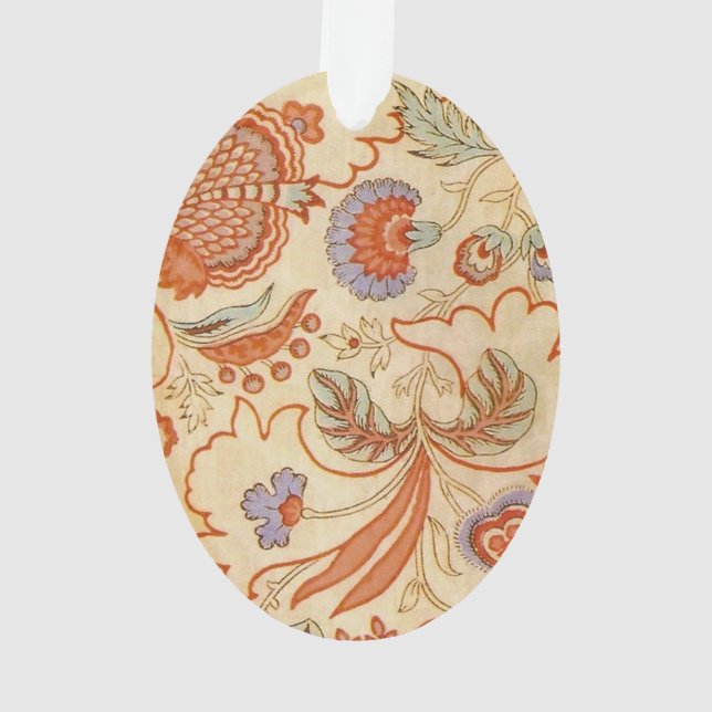 Chintz Paisley Antique Floral Pattern Ornament (Back)