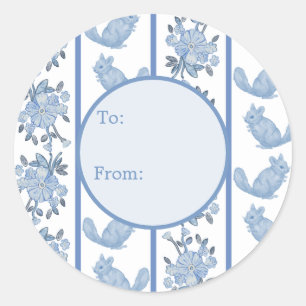 Chintzy Chinchilla Gift Sticker (Blue)
