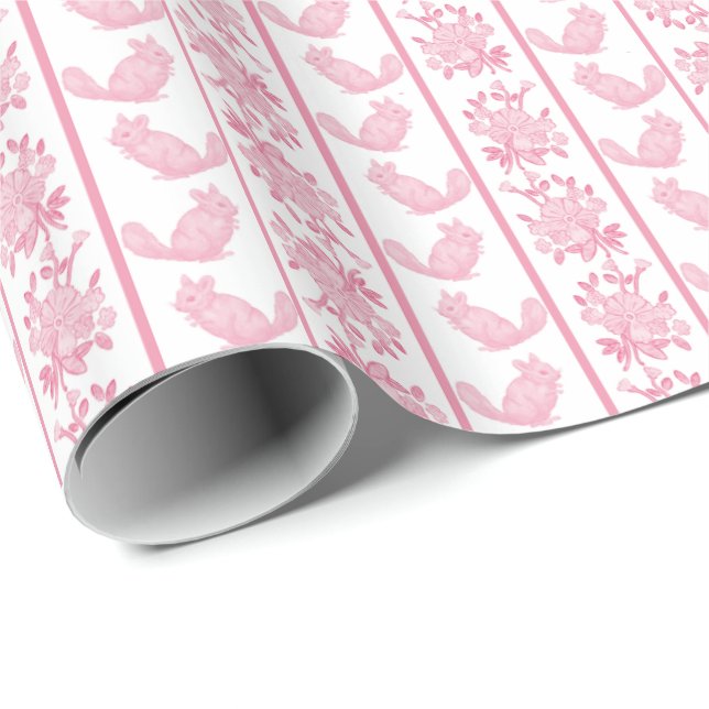 Chintzy Chinchilla Wrapping Paper (Pink) (Roll Corner)