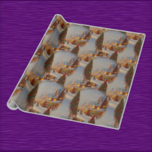 Chintzy Village Christmas Tree Snow Globe Pattern