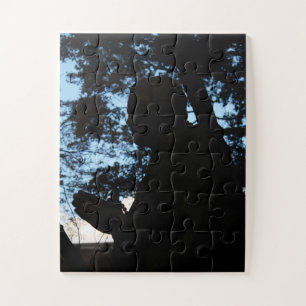Chion-in temple statue silhouette, Kyoto, Japan Jigsaw Puzzle