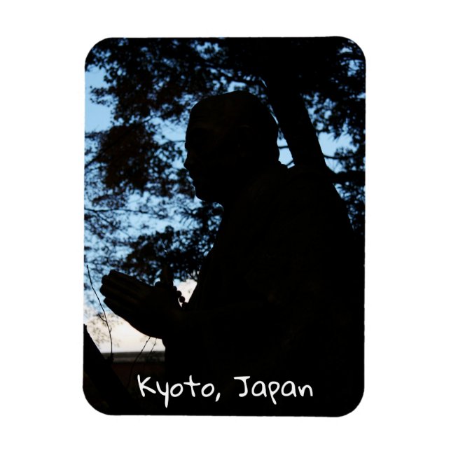 Chion-in temple statue silhouette, Kyoto, Japan Magnet (Vertical)