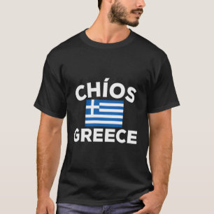 Chios Greece Greek Flag City Hellas Tourist T-Shirt