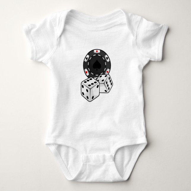 Chip & Dice for Poker Baby Bodysuit (Front)