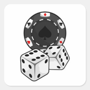 Chip & Dice for Poker Square Sticker