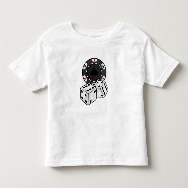 Chip & Dice for Poker Toddler T-Shirt (Front)