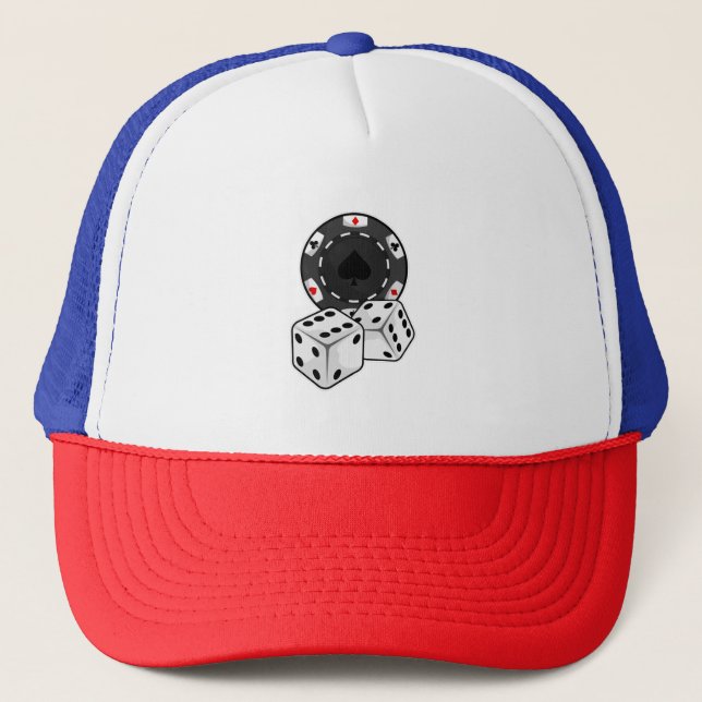 Chip & Dice for Poker Trucker Hat (Front)