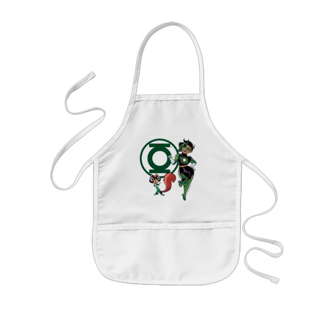 Chip & Green Lantern Kids Apron (Front)